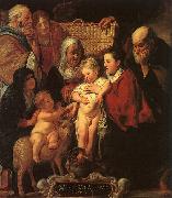 The Holy Family with St.Anne, the Young Baptist and his Parents Jacob Jordaens